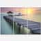 Designart - Wooden Sea Bridge and Sunset - Seashore Photo Canvas Print